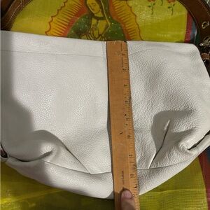 Coach White Leather Hobo Bag